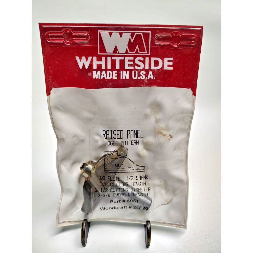 Whiteside USA Router Bit Ogee Raised Panel 1/2" Shank #5951 2.5" cut Dia. New